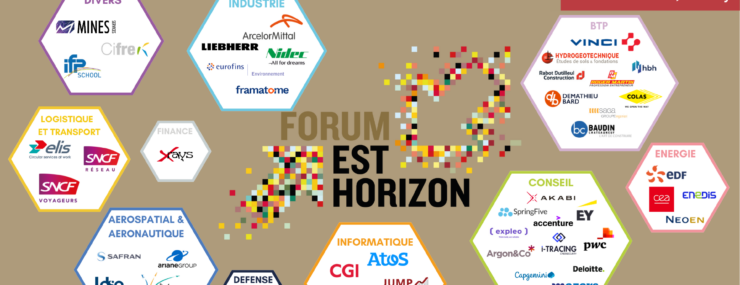 Logos des 50 entreprises qui participent à la 40 édition du Forum Est Horizon