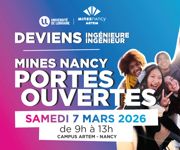 Visuel de l'affiche de nos JPO le 7 mars 2026 à Nancy de 9h à 13H