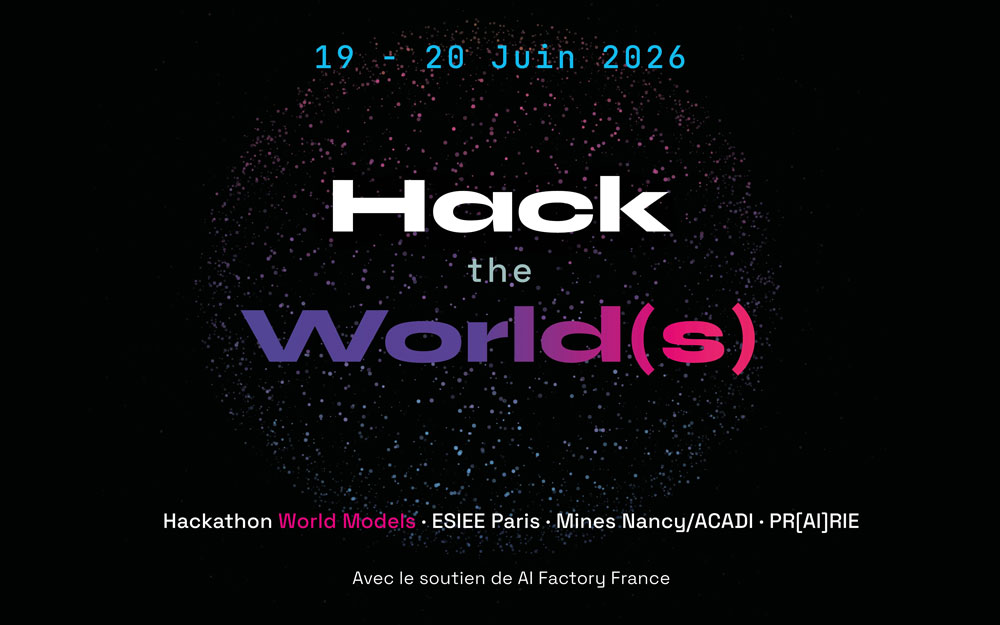 Visuel avec mention texte Hack the world